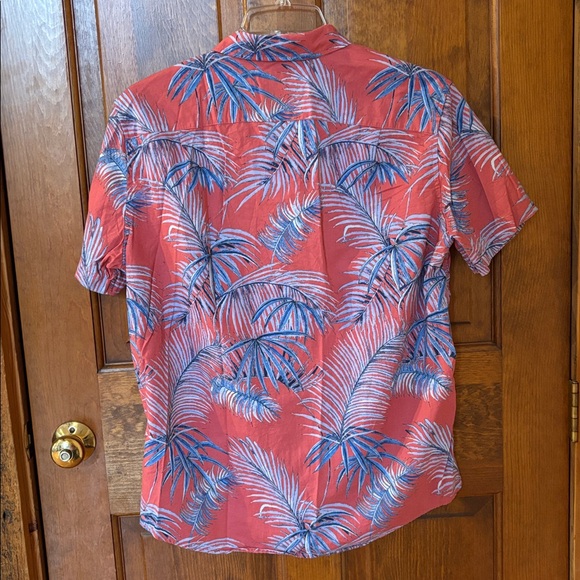 Tropical Red and Blue Men's Shirt, M, NWOT - Picture 2 of 4